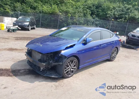 2019 Hyundai Elantra Sport z USA, uszkodzony, nr VIN KMHD04LB3KU864165
